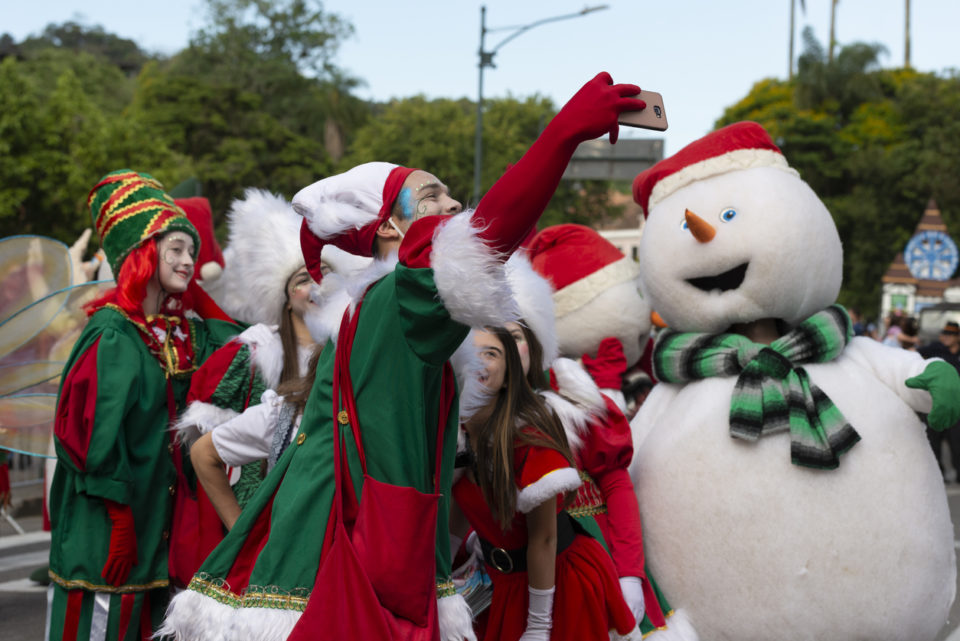 Christmas parade participants