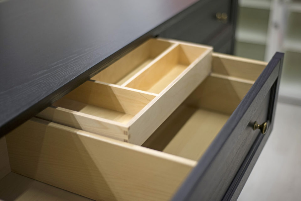 Close-Up Image Of Empty Open Drawer.